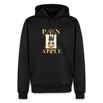 Douleur Pomme - Sweat à capuche Premium bio Homme - noir - Devant - Nico (187cm)