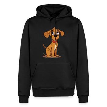 Conception de chien mignon pour les propriétaires de chiens - Sweat à capuche Premium bio Homme - noir - Devant - Nico (187cm)