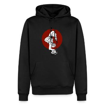 anatomie Studio impression 1 - Sweat à capuche Premium bio Homme - noir - Devant - Nico (187cm)