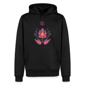 Goa - Männer Premium Bio Hoodie - Schwarz - Vorne - Nico (187cm)