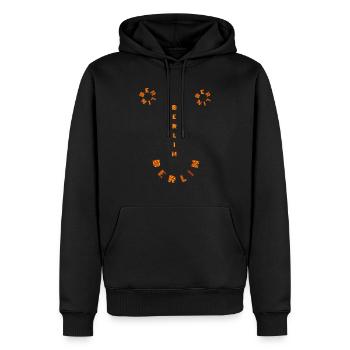 Berlin - Männer Premium Bio Hoodie - Schwarz - Vorne - Nico (187cm)