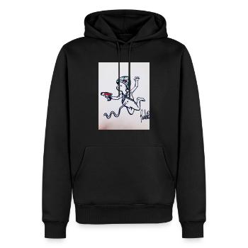 Das Kind - Männer Premium Bio Hoodie - Schwarz - Vorne - Nico (187cm)