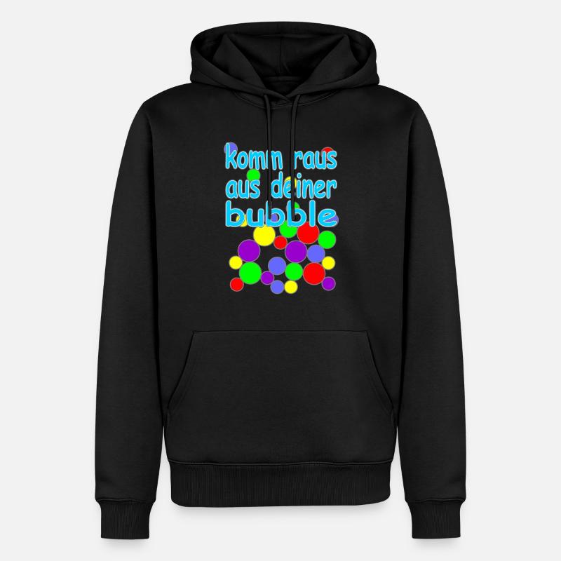 bubble deutsche Version Nr.2 - Männer Premium Bio Hoodie - Schwarz