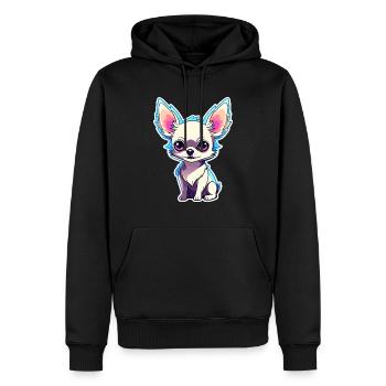 Chihuahua Hund Zeichnung - Männer Premium Bio Hoodie - Schwarz - Vorne - Nico (187cm)
