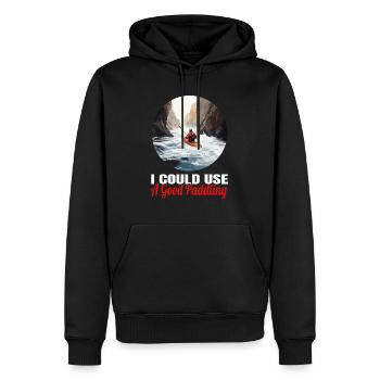 Kajakfahren, Kajakfahren, Paddeln, Paddeln - Männer Premium Bio Hoodie - Schwarz - Vorne - Nico (187cm)