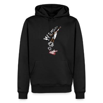 Victor Wembanyama - Sweat à capuche Premium bio Homme - noir - Devant - Nico (187cm)