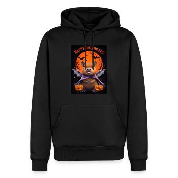 Halloween Capybara Ghost Gift Idea - Men’s Premium Organic Hoodie - black - Front - Nico (187cm)