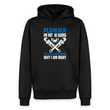 Klempner | Handwerk Handwerker Meister Geschenke - Männer Premium Bio Hoodie - Schwarz - Vorne - Nico (187cm)