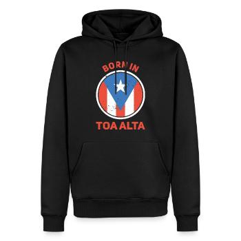 Toa Alta Puerto Rico - Men’s Premium Organic Hoodie - black - Front - Nico (187cm)