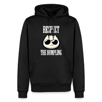 Respect The Dumpling Knödel Liebhaber - Männer Premium Bio Hoodie - Schwarz - Vorne - Nico (187cm)