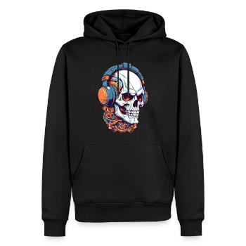 Requiem für einen DJ - Männer Premium Bio Hoodie - Schwarz - Vorne - Nico (187cm)