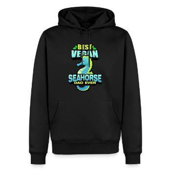Seepferdchen | Meer Seepferd Tiere Fische Geschenk - Männer Premium Bio Hoodie - Schwarz - Vorne - Nico (187cm)