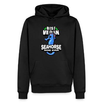 Seepferdchen | Meer Seepferd Tiere Fische Geschenk - Männer Premium Bio Hoodie - Schwarz - Vorne - Nico (187cm)