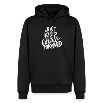 Il suffit de garder - Sweat à capuche Premium bio Homme - noir - Devant - Nico (187cm)