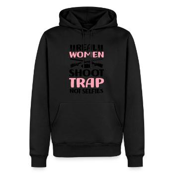 Trapschießen | Schießsport Fallenschießen Geschenk - Männer Premium Bio Hoodie - Schwarz - Vorne - Nico (187cm)