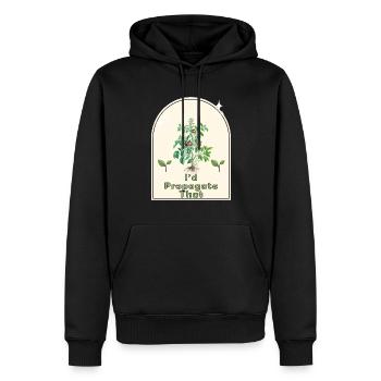 « Je propagerais ça » - Gardener’s Humor Indoor - Sweat à capuche Premium bio Homme - noir - Devant - Nico (187cm)