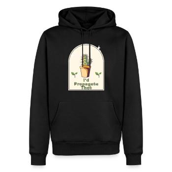 « Je propagerais ça » - Gardener’s Humor Indoor - Sweat à capuche Premium bio Homme - noir - Devant - Nico (187cm)