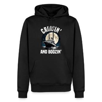 Cruising And Boozing Cruise Ship Vacation Group - Men’s Premium Organic Hoodie - black - Front - Nico (187cm)
