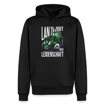 Landwirt aus Leidenschaft - Männer Premium Bio Hoodie - Schwarz - Vorne - Nico (187cm)