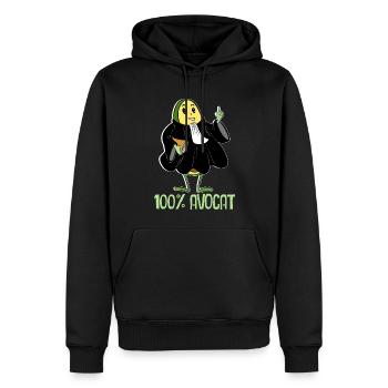 Avocat Métier Avocat - Sweat à capuche Premium bio Homme - noir - Devant - Nico (187cm)
