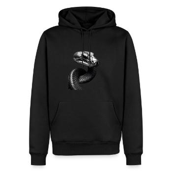 Metallic Cobra - Men’s Premium Organic Hoodie - black - Front - Nico (187cm)