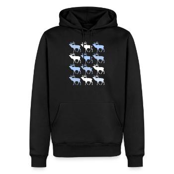 MOOSE - Sweat à capuche Premium bio Homme - noir - Devant - Nico (187cm)
