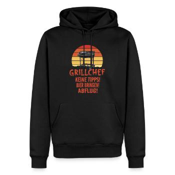 Grillchef Keine Tipps Bier Bringen Abflug Griller - Männer Premium Bio Hoodie - Schwarz - Vorne - Nico (187cm)