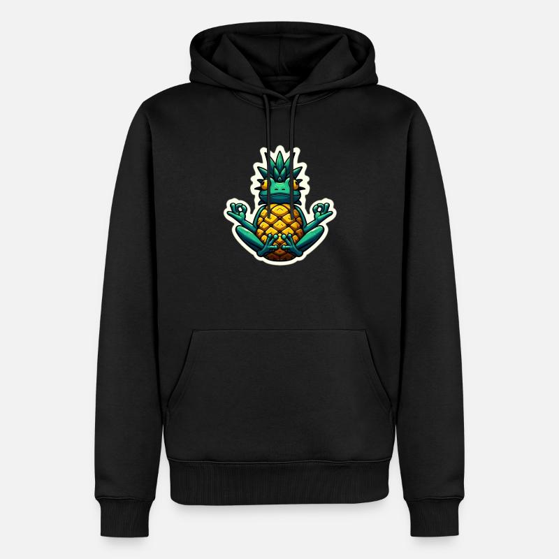 Grenouille de yoga - Sweat à capuche Premium bio Homme - noir