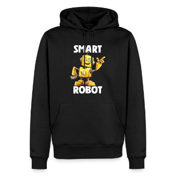 Robot intelligent - Sweat à capuche Premium bio Homme - noir - Devant - Nico (187cm)