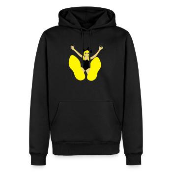 Pin Up Hollande Sabots - Sweat à capuche Premium bio Homme - noir - Devant - Nico (187cm)