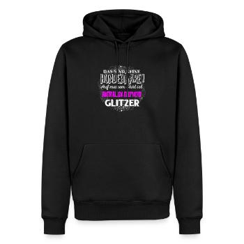 AUSTRALIEN SHEPHERD - Glitzer - Männer Premium Bio Hoodie - Schwarz - Vorne - Nico (187cm)