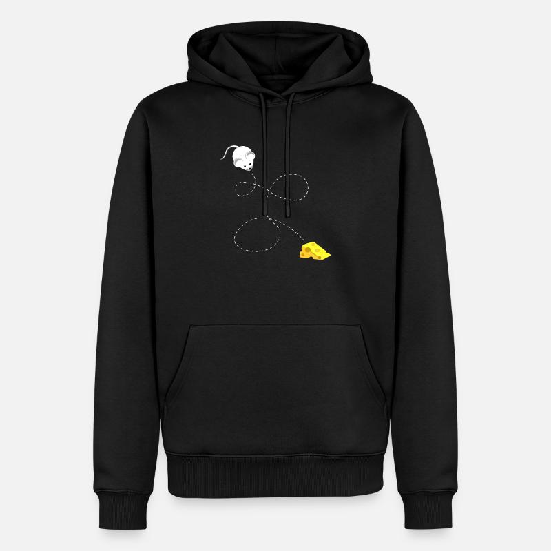 Mäuse Käse - Männer Premium Bio Hoodie - Schwarz