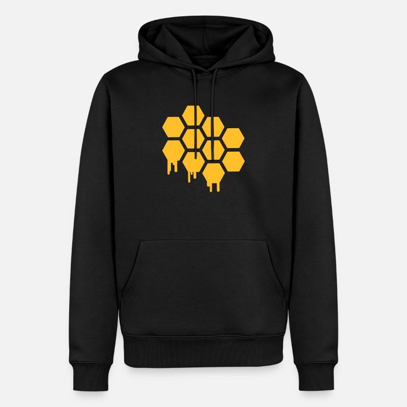 Wabe - Männer Premium Bio Hoodie - Schwarz