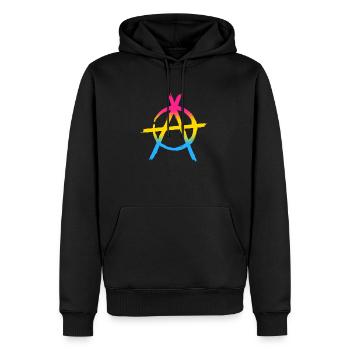Anarchie A Pansexual pride flag - Männer Premium Bio Hoodie - Schwarz - Vorne - Nico (187cm)