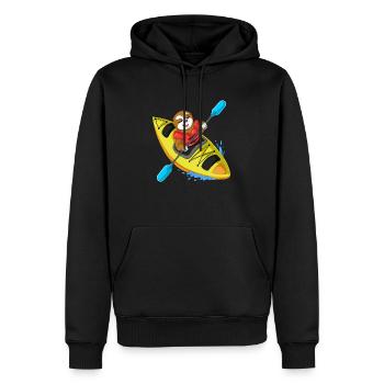 kayak paresseux - Sweat à capuche Premium bio Homme - noir - Devant - Nico (187cm)