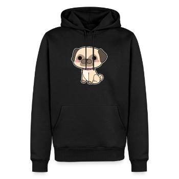 Bouffon - Sweat à capuche Premium bio Homme - noir - Devant - Nico (187cm)