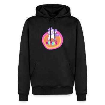 unicorn - Männer Premium Bio Hoodie - Schwarz - Vorne - Nico (187cm)
