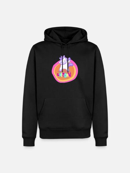 unicorn - Männer Premium Bio Hoodie - Schwarz
