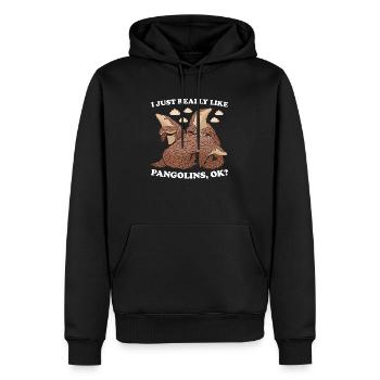 J’aime vraiment les pangolins ok? Pangolin - Sweat à capuche Premium bio Homme - noir - Devant - Nico (187cm)