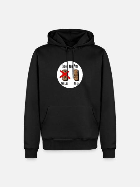 The choice between two caps - Men’s Premium Organic Hoodie - black