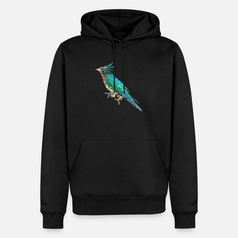 Oiseau ~ le Coucou Emeraude - Sweat à capuche Premium bio Homme - noir