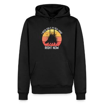 Porcupine Designs for Hedgehog Porcupine Fan - Men’s Premium Organic Hoodie - black - Front - Nico (187cm)