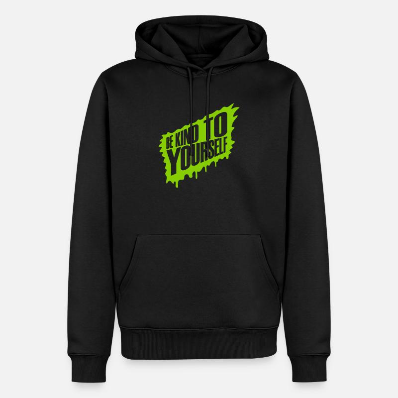 soyez gentil avec vous-même - Sweat à capuche Premium bio Homme - noir