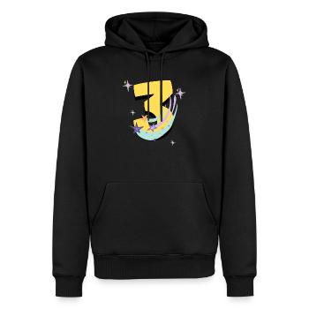 3rd birthday (3 year gift) - Men’s Premium Organic Hoodie - black - Front - Nico (187cm)