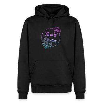Friendly Pöbeling - Männer Premium Bio Hoodie - Schwarz - Vorne - Nico (187cm)