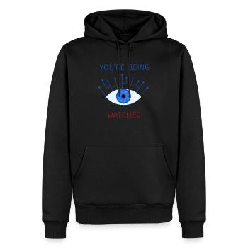 watchful eye dystopian big brother - Men’s Premium Organic Hoodie - black - Front - Nico (187cm)
