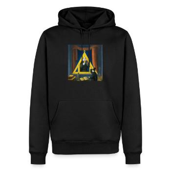 Secret Symbolism - Men’s Premium Organic Hoodie - black - Front - Nico (187cm)