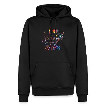 Suède Suède Viking Norden Scandinavie fika - Sweat à capuche Premium bio Homme - noir - Devant - Nico (187cm)