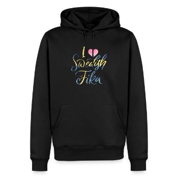 Suède Suède Viking Norden Scandinavie fika - Sweat à capuche Premium bio Homme - noir - Devant - Nico (187cm)