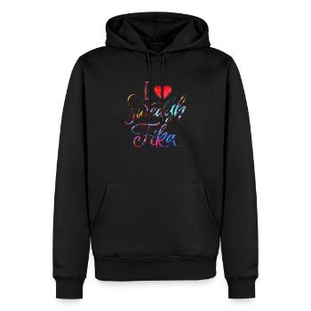 Suède Suède Viking Norden Scandinavie fika - Sweat à capuche Premium bio Homme - noir - Devant - Nico (187cm)
